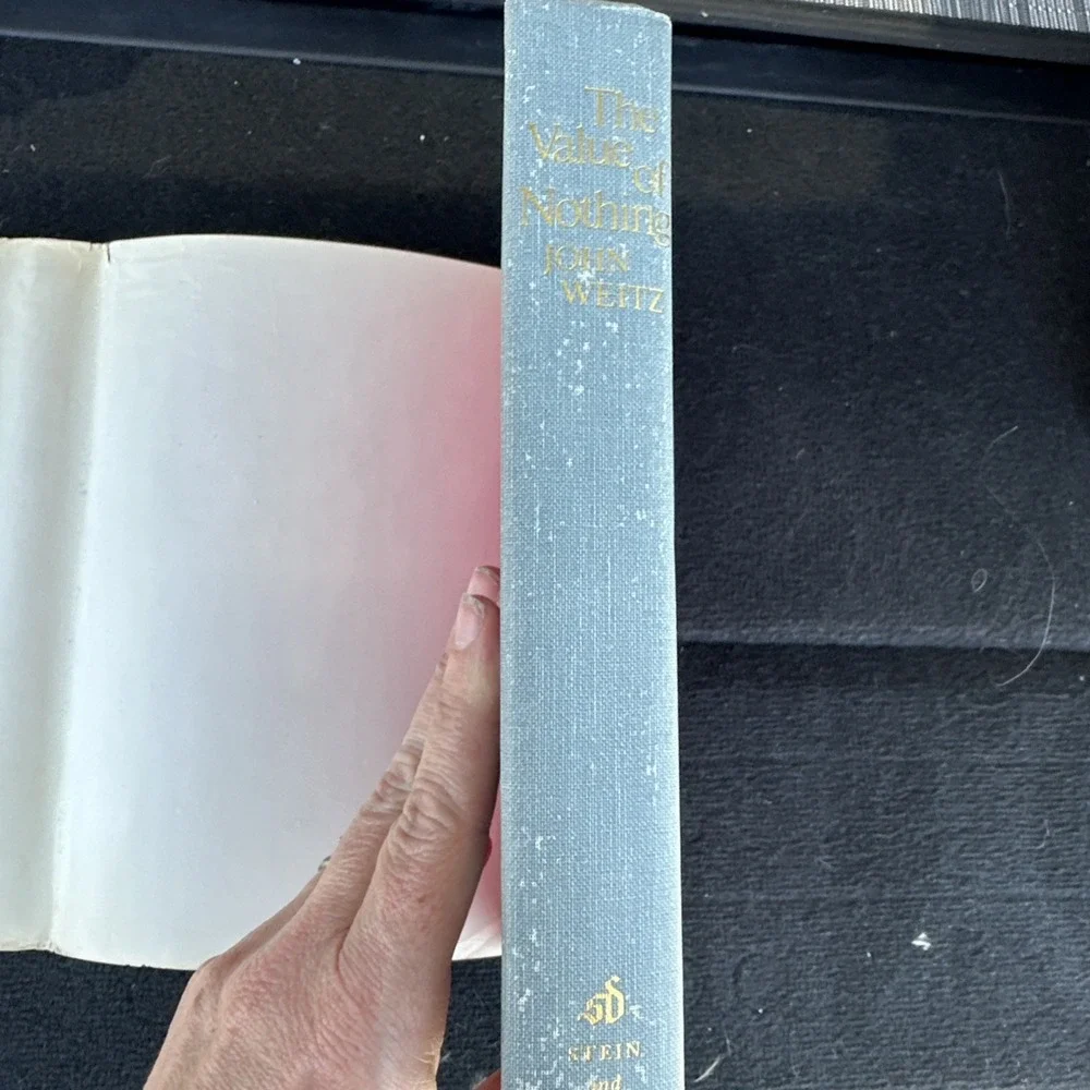 John Weitz The Value Of Nothing‎ 1970 HCDJ Stein & Day
